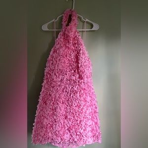 Treat Me Well Textured Mini Dress in pink